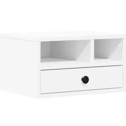 Appareils Électroniques-vidaXL Support d'imprimante 40x32x22,5 cm bois d'ingénierie Blanc