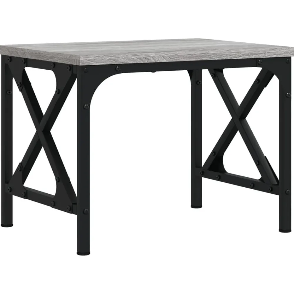 Appareils Électroniques-vidaXL Support d'imprimante 40x30x31 cm bois d'ingénierie Sonoma gris