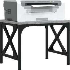 Appareils Électroniques-vidaXL Support d'imprimante 40x30x31 cm bois d'ingénierie Sonoma gris