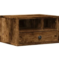 Appareils Électroniques-vidaXL Support d'imprimante chêne fumé 40x32x22,5 cm bois d'ingénierie Ch&ecirc;ne fumé