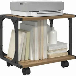 Appareils Électroniques-vidaXL Support d'imprimante Chêne artisanal 41 x 28 x 33.5 cm ch&ecirc;ne artisanal