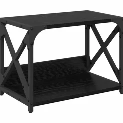 Appareils Électroniques-vidaXL Support d'imprimante Chêne noir 44 x 26 x 31.5 cm Ch&ecirc;ne noir