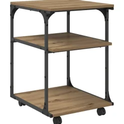 Appareils Électroniques-vidaXL Support d'imprimante Chêne artisanal 43 x 48 x 64 cm ch&ecirc;ne artisanal