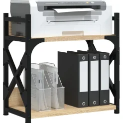 vidaXL Support d'imprimante à 2 niveaux chêne sonoma 40x20x40 cm