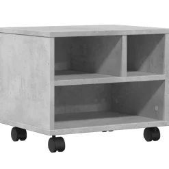 Appareils Électroniques-vidaXL Support d'imprimante avec roulettes 41x32x34,5 cm Gris béton