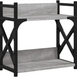 Appareils Électroniques-vidaXL Support d'imprimante à 2 niveaux 40x20x40 cm Sonoma gris