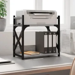 Appareils Électroniques-vidaXL Support d'imprimante à 2 niveaux 40x20x40 cm Sonoma gris