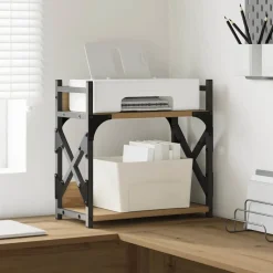vidaXL Support d'imprimante Chêne artisanal 40 x 20 x 40 cm