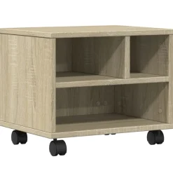 Appareils Électroniques-vidaXL Support d'imprimante avec roulettes chêne sonoma 41x32x34,5 cm Ch&ecirc;ne sonoma