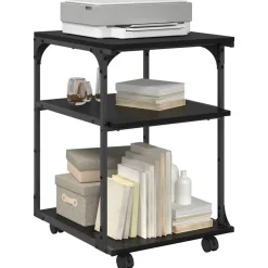 Appareils Électroniques-vidaXL Support d'imprimante Chêne noir 43 x 48 x 64 cm Ch&ecirc;ne noir