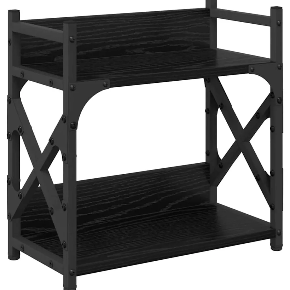 Appareils Électroniques-vidaXL Support d'imprimante Chêne noir 40 x 20 x 40 cm Chêne noir