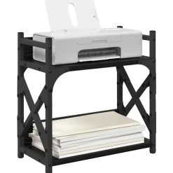 Appareils Électroniques-vidaXL Support d'imprimante Chêne noir 40 x 20 x 40 cm Chêne noir