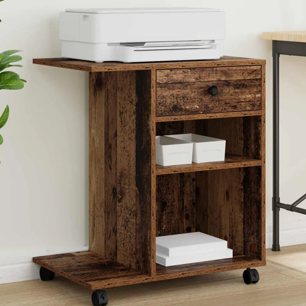 vidaXL Support d'imprimante avec tiroir 60 x 40 x 68,5 cm