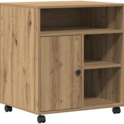 Appareils Électroniques-vidaXL Support d'imprimante chêne artisanal 60 x 50 x 67 cm ch&ecirc;ne artisanal