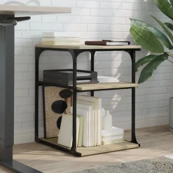 vidaXL Support d'imprimante à 3 niveaux chêne sonoma 43x48x64 cm