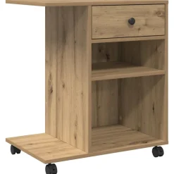 vidaXL Support d'imprimante Uni Chêne artisan 60 x 40 x 68,5 cm