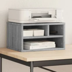 Appareils Électroniques-vidaXL Support d'imprimante 40x32x22,5cm bois d'ingénierie Sonoma gris