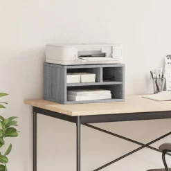 Appareils Électroniques-vidaXL Support d'imprimante 40x32x22,5cm bois d'ingénierie Sonoma gris