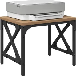 Appareils Électroniques-vidaXL Support d'imprimante Réglable Chêne artisanal 40 x 30 x 31 cm ch&ecirc;ne artisanal