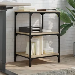 vidaXL Support d'imprimante 3 niveaux chêne sonoma 50x41x75 cm