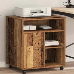 Appareils Électroniques-vidaXL Support d'imprimante avec stockage 60 x 50 x 67 cm Bois ancien