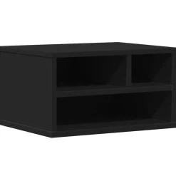 Appareils Électroniques-vidaXL Support d'imprimante 40x32x22,5 cm bois d'ingénierie Noir