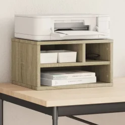 Appareils Électroniques-vidaXL Support d'imprimante chêne sonoma 40x32x22,5 cm bois ingénierie Ch&ecirc;ne sonoma