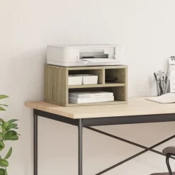 Appareils Électroniques-vidaXL Support d'imprimante chêne sonoma 40x32x22,5 cm bois ingénierie Chêne sonoma