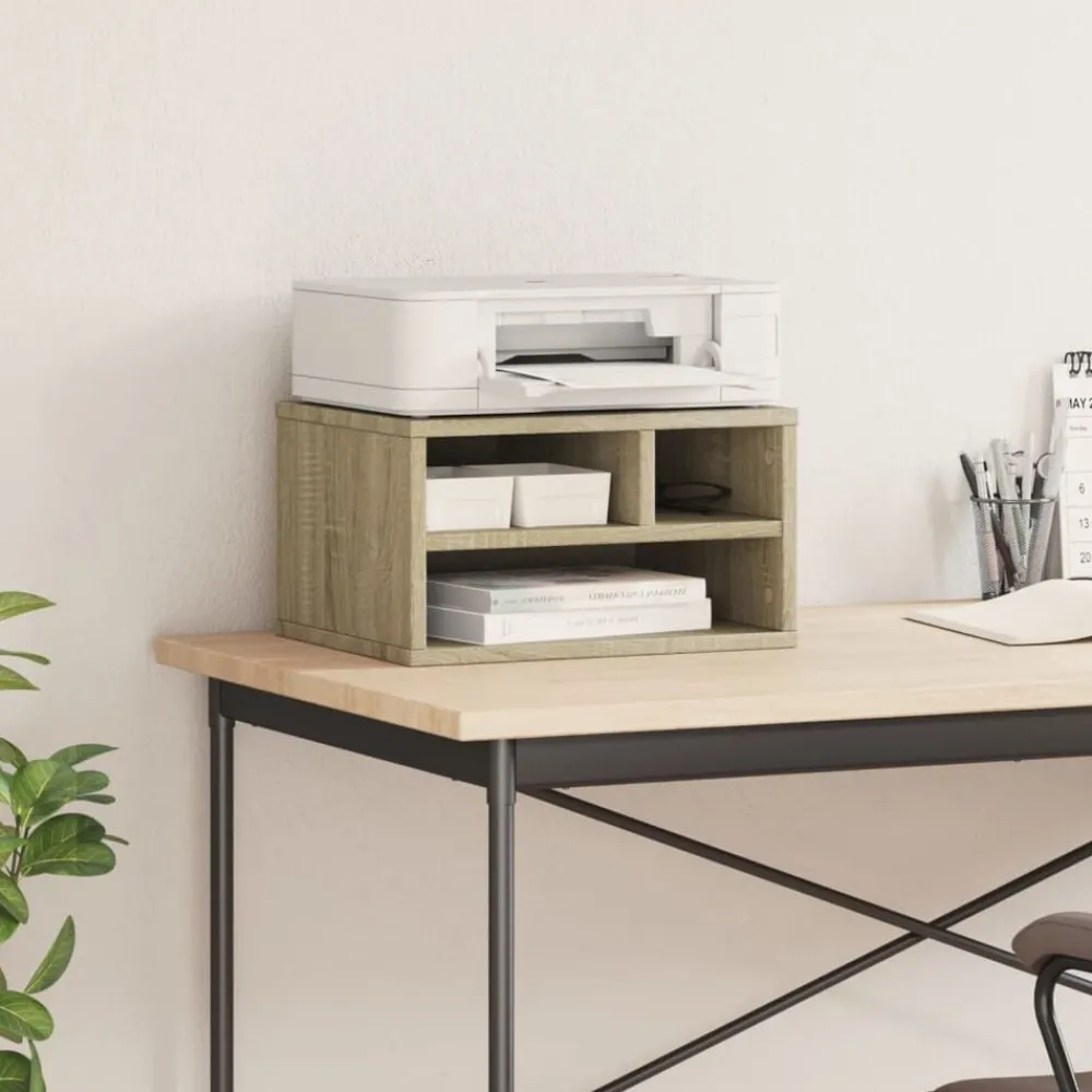 Appareils Électroniques-vidaXL Support d'imprimante chêne sonoma 40x32x22,5 cm bois ingénierie Chêne sonoma