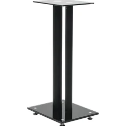 vidaXL Support haut-parleur 2pc Verre trempé Design 2 colonnes