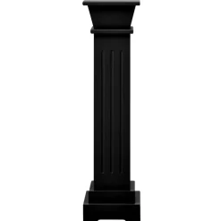 Pelouses & Jardins-vidaXL Support pilier classique carré pour plantes 17x17x66cm MDF Noir