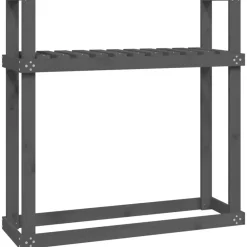Accessoires Pour Cheminées & Poêles À Bois-vidaXL Support pour bois de chauffage Gris 110x35x108,5 cm Bois de pin Pin gris