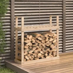 vidaXL Support pour bois de chauffage 110x35x108,5 cm Bois de pin