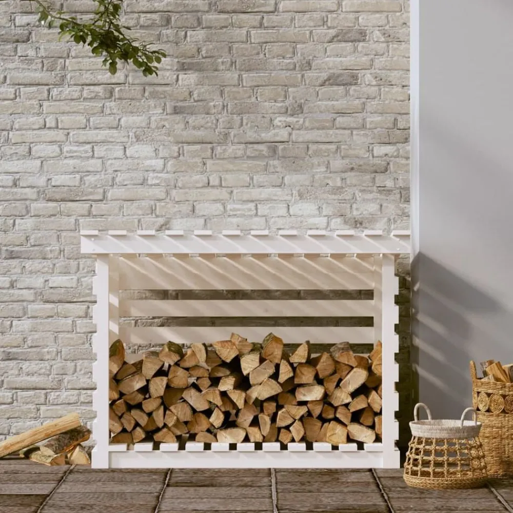 vidaXL Support pour bois de chauffage 108x73x79 cm Bois de pin