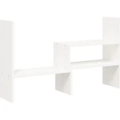 Appareils Électroniques-vidaXL Support pour moniteur (39-72)x17x43 cm Bois de pin solide Blanc