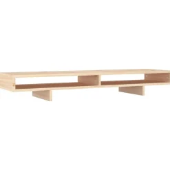 Appareils Électroniques-vidaXL Support pour moniteur 100x27x14 cm Bois de pin solide Naturel