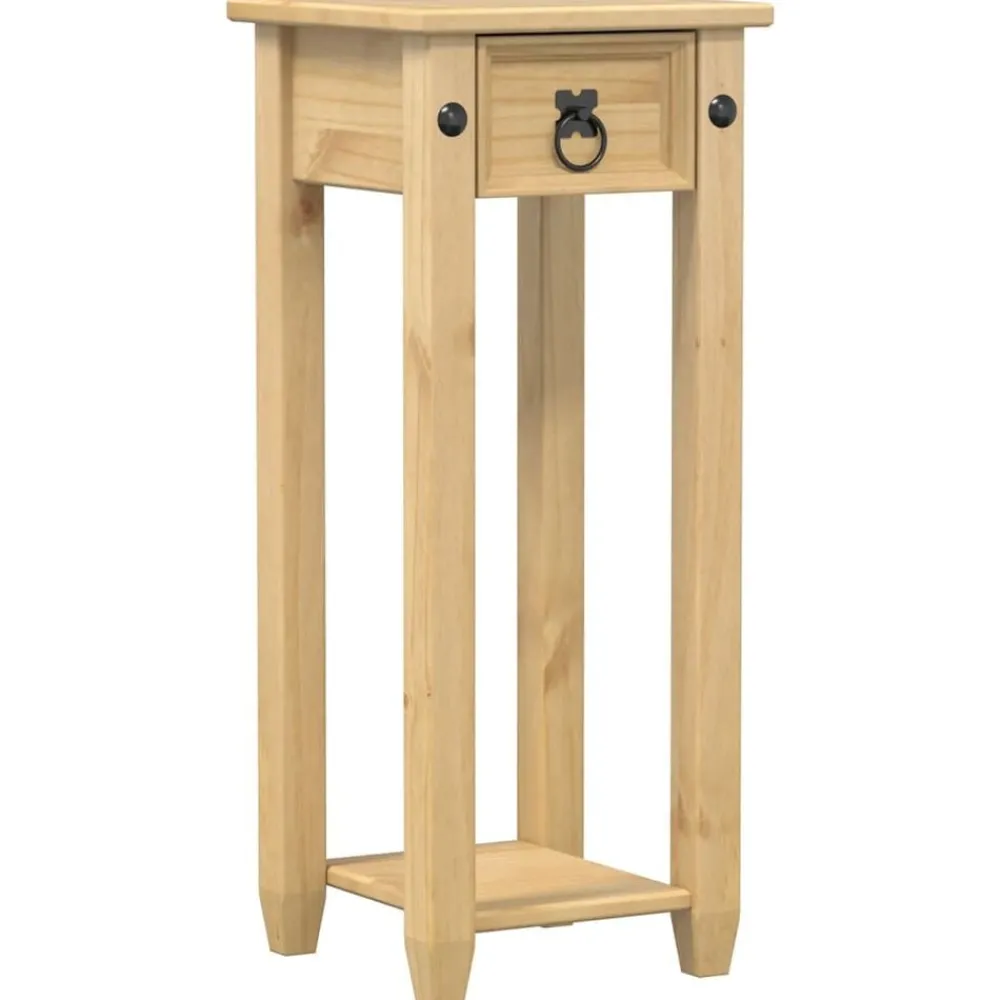 Pelouses & Jardins-vidaXL Support pour plantes Corona 30x30x73 cm bois de pin massif Cire d'abeille
