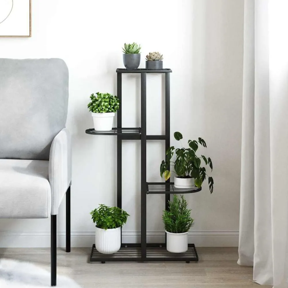 vidaXL Support pour plantes 4 niveaux 43x22x76 cm Métal