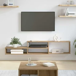 Meubles Tv-vidaXL SupportmuralpourTV 150x25x28,5cm Bois d'ingénierie ch&ecirc;ne artisanal