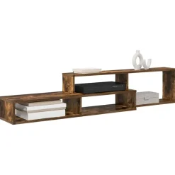 Meubles Tv-vidaXL SupportmuralpourTV 150x25x28,5cm Bois d'ingénierie Ch&ecirc;ne fumé
