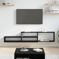 vidaXL SupportmuralpourTV 150x25x28,5cm Bois d'ingénierie