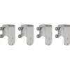 Matériaux De Construction-vidaXL Supports de dérivation pour portes de grange 4 pcs rails plats