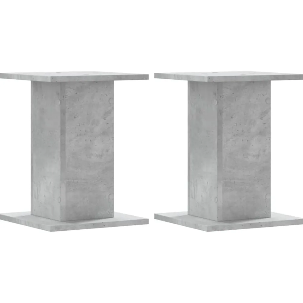 Appareils Électroniques-vidaXL Supports de haut-parleurs 2 pcs bois d'ingénierie Gris béton