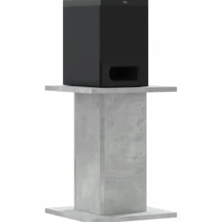 Appareils Électroniques-vidaXL Supports de haut-parleurs 2 pcs bois d'ingénierie Gris béton