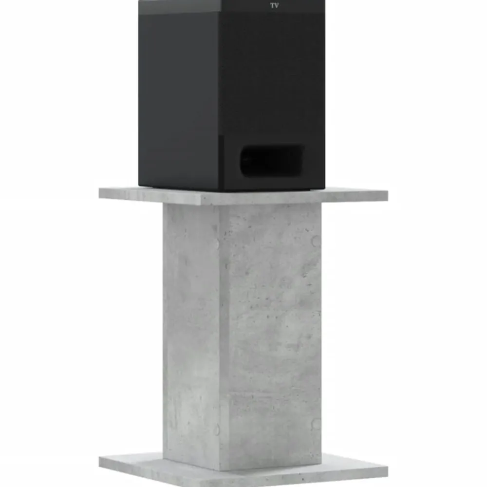 Appareils Électroniques-vidaXL Supports de haut-parleurs 2 pcs bois d'ingénierie Gris béton