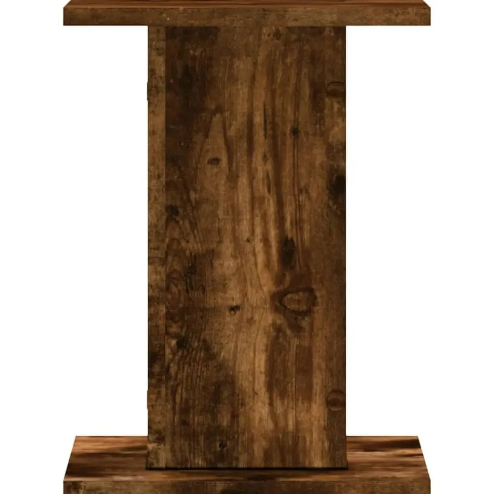 vidaXL Supports de haut-parleurs 2 pcs chêne fumé bois d'ingénierie