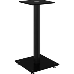 vidaXL Supports de haut-parleurs 2 pcs verre trempé 1 pilier