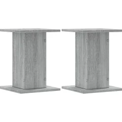 vidaXL Supports de haut-parleurs 2 pcs gris sonoma bois d'ingénierie
