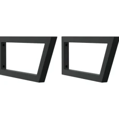 vidaXL Supports d'étagères pour lavabo 2 pcs trapèze acier