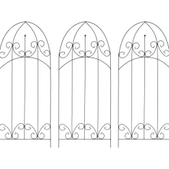 Pelouses & Jardins-vidaXL Supports pour plantes grimpantes 3 pcs Noir 40x100 cm Fer
